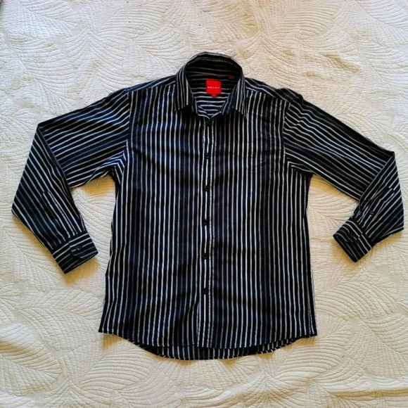 Report Collection Mens Button Down Long Sleeve Str - Picture 1 of 7